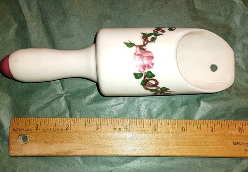 Wall Pocket Planter Vase Ceramic 8" Country Core Retro Kitchen Decor Vintage 40s - Picture 6 of 6