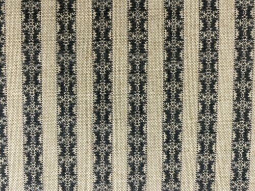 Hove Regency Stripe Fabric INDIGO BLUE/Beige Linen Curtain Blind - 第 1/8 張圖片