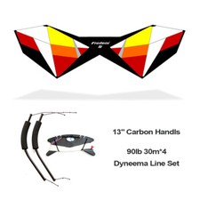 Freilein 2.4m 4-Line Stunt Kite Beginner Acrobatic Beach Sport Kite PC31 Dyneema