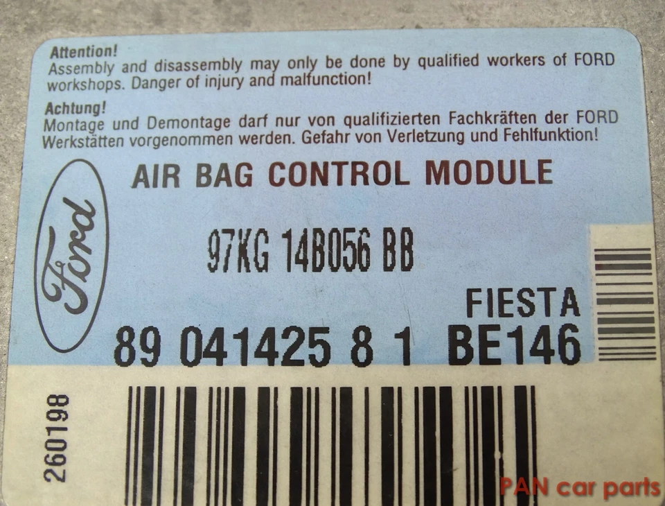 Centralina sensore airbag Ford Fiesta IV BE146, 97KG14B056BB - Immagine 2 di 4