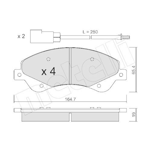Plaquettes de frein Ford Metelli 22-0679-0 garniture de frein à disque avant berline