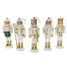 Christmas Nutcracker Ornaments Set Wooden Nutcrackers Hanging Decorations for...