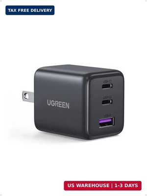 3-Port 30W USB C Charger, GaN II Compact iPhone Charger Fast Charging, Type C Po