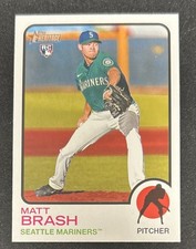 2022 Topps Heritage High # Matt Brash Rookie Card RC #547 Mariners Pitcher EX OC