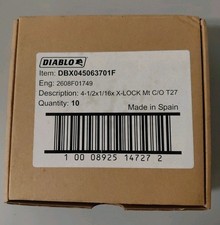 10 Total Diablo 4-12 X 116x X-lock T27 Cut Off Wheels 10 Total Diablo 4-12 X 116x X-lock T27 Cut Off Wheels