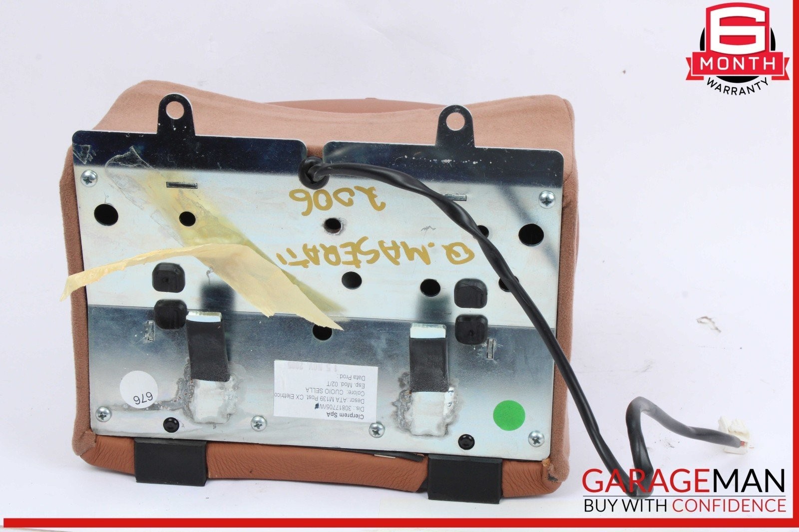 03-13 Maserati Quattroporte M139 Rear Center Seat Headrest OEM