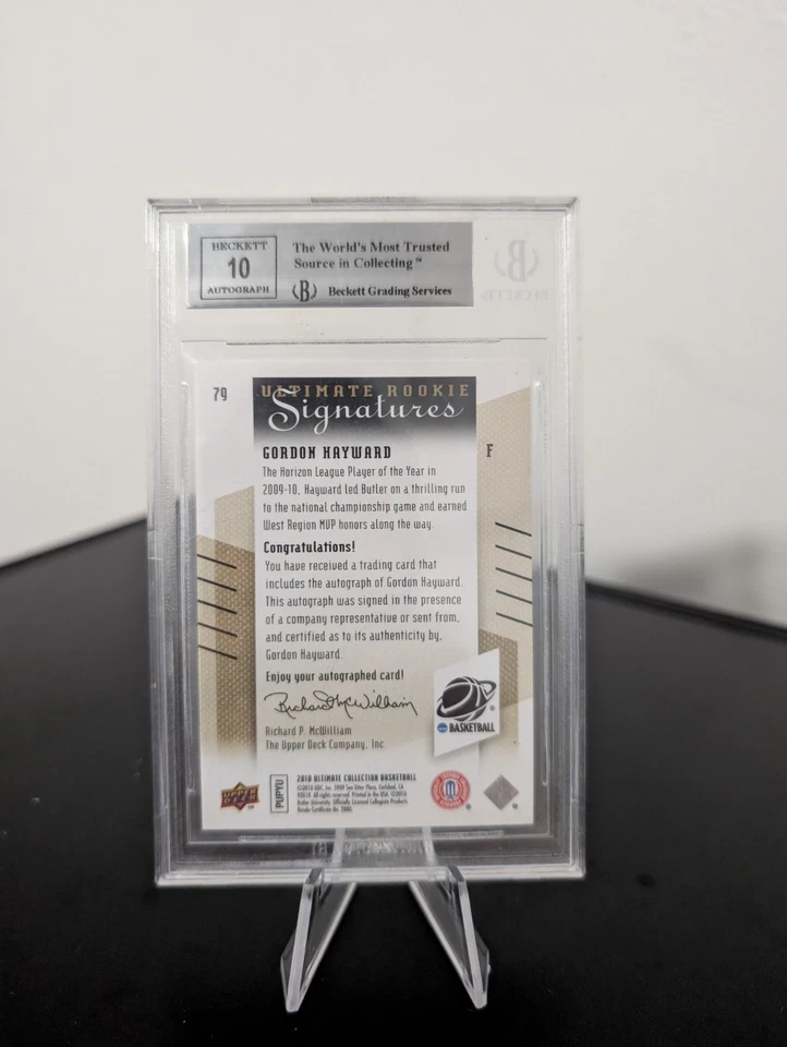 2010 11 Ultimate Collection Signatures 20 /99 Gordon Hayward #79 Auto RC 1/1 - Image 3 of 3