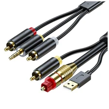 Digital Optical to Analog 3.5mm AUX Audio Cable Optical to  Adapter3779