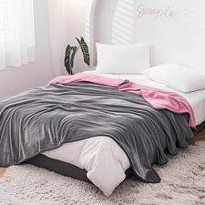Waterproof Reversible Blanket for Bed Twin Size 60'' x 80'', Soft Flannel Bed...