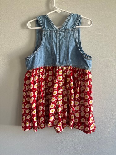 90’s vintage Rachel’s kids denim floral romper 6 - Picture 6 of 10