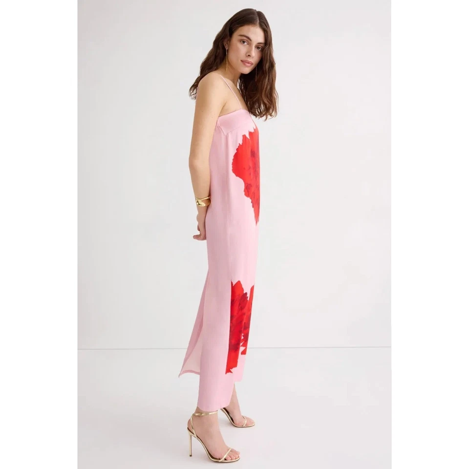 Maxi Vestido Suboo Emilia Bustier Rosa Floral Sin Mangas Vestido Sin Mangas Talla S Foto 2 de 4