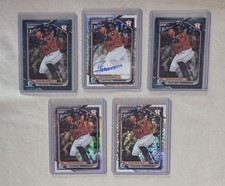 2024 bowman chrome Pascanel Ferreras Speckle Auto /299 & Much More Lot of 5