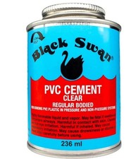 Black Swan Plumbing Solvent Weld Cement Plastic Pipe Adhesive Glue  236 ml 