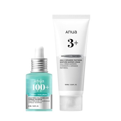 Anua Hydration & Barrier Support Duo, Salmon DNA serum with Ceramide barrier... 