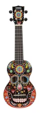 Mahalo MA1-SKBK Art Soprano Ukulele. Day of the Dead Graphic
