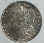 1898 United States Morgan Silver Dollar MS60 Edge Toned @0833
