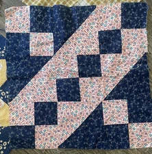 Jacob’s Ladder Quilt 15” Blocks Lot of 12 Cotton Homemade