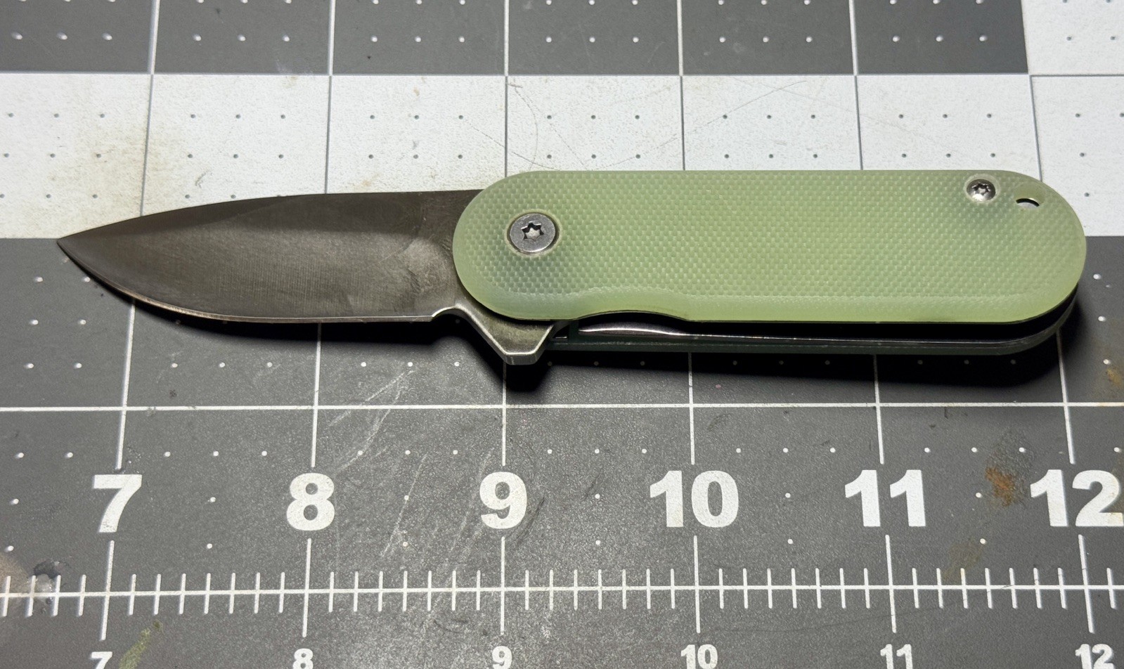 ElitEdge 10-B011JD Lightweight Mini EDC Knife/8CR13MoV/Jade G10 Elite Edge