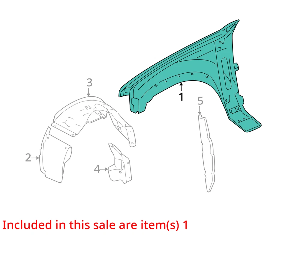 2002-2010 Mercury Mountaineer Driver Fender WGD2Q - Image 2 of 3