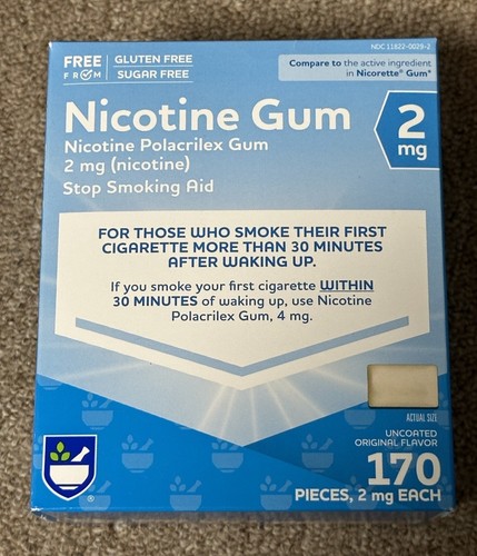 !!️Rite Aid Rauchstopp Kaugummi Original 2mg 170ct Ablaufdatum 01/2027 Vergleich zu Nicorette