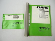 Claas 540S 450S Kreiselwender Betriebsanleitung Ersatzteilliste 1987/88