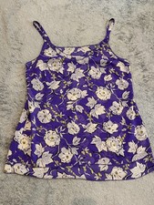 CAbi 5544 Vivid Violet Climbing Rose Outline Cami Tank Purple Size Medium
