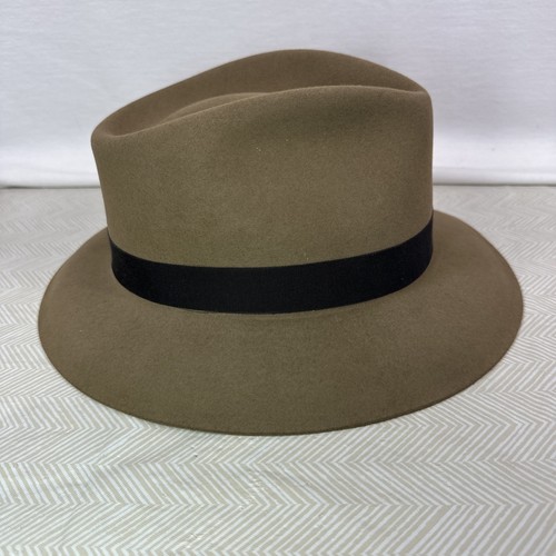 Stetson Men's 7 1/2 The Sovereign Chatham Wool Hat Twany Fedora Oval Ribbon Trim - Picture 5 of 11