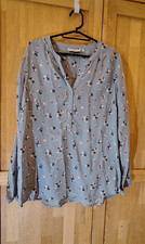 Tom Tailor Bluse hellblau Gr. 38 mit Blümche...