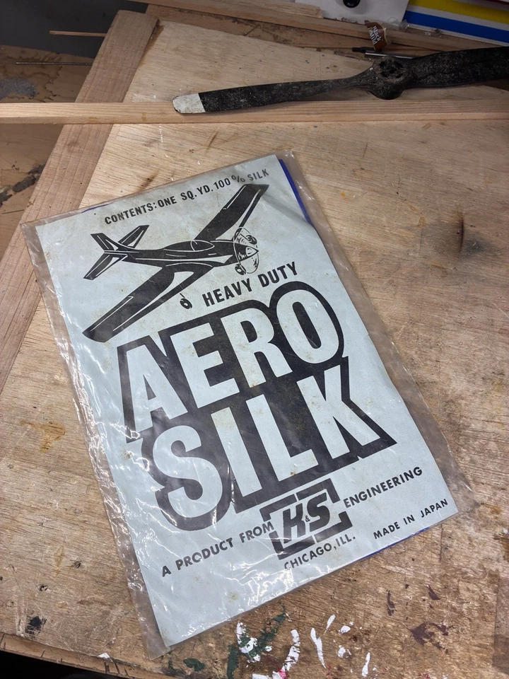 Cubierta de seda Esaki azul resistente de una yarda NOS para avión modelo Balsa R/C Foto 2 de 2