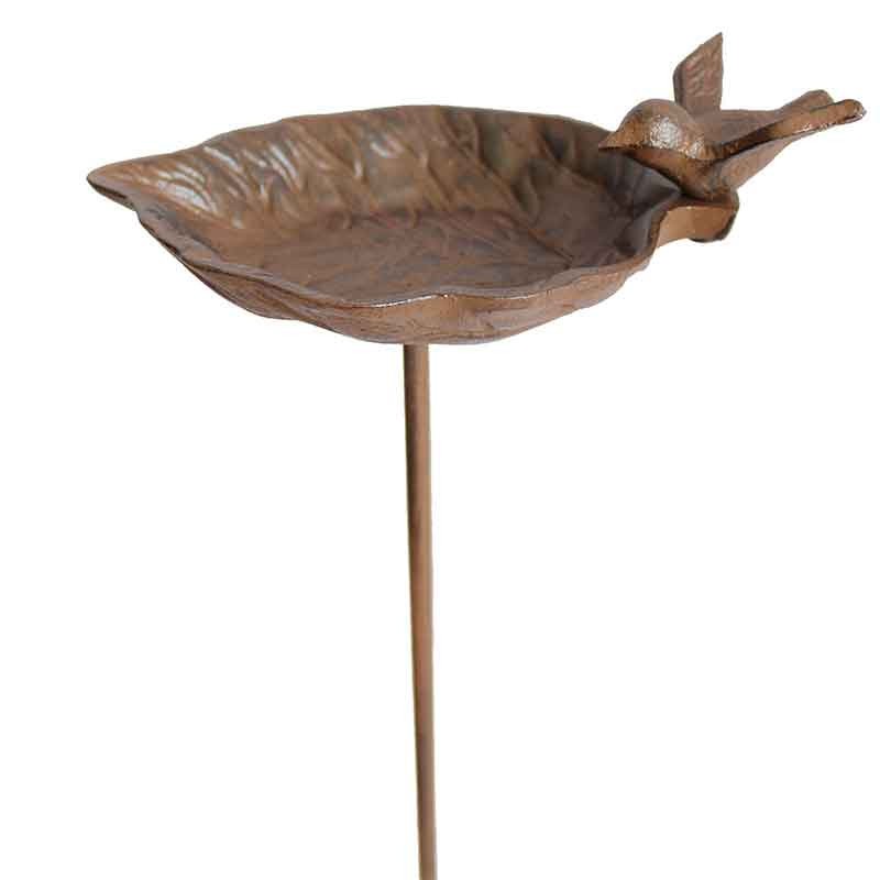 Mangeoire oiseaux à planter 19x66cm avec coupelle en maille drainage anti-humidité