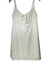 New Aeropostale White Lace Dress Women’s M Lined Sleeveless Summer Boho Babydoll