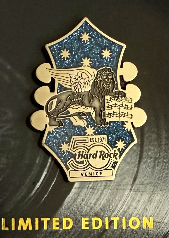 Hard Rock Cafe Venice 50th Anniversary City Series Lion Star Pin