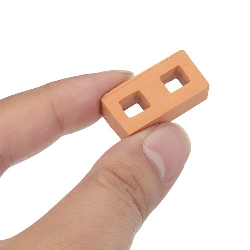 Miniature Bricks Clay Mini Wall Brick for Model Building Red 50PCS Scale 1/12 - Picture 5 of 7