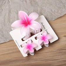 Flower Hair Claw Set Half-Up Ponytail Butterfly Hair Clip Beach Hair Accessories