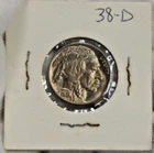 1938 D US Buffalo Nickel 5c Nice Unc