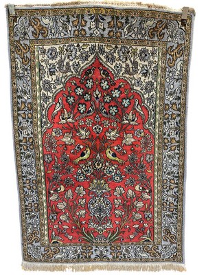 Orientteppich handgeknüpft Ghom Korkwolle 151x103 cm