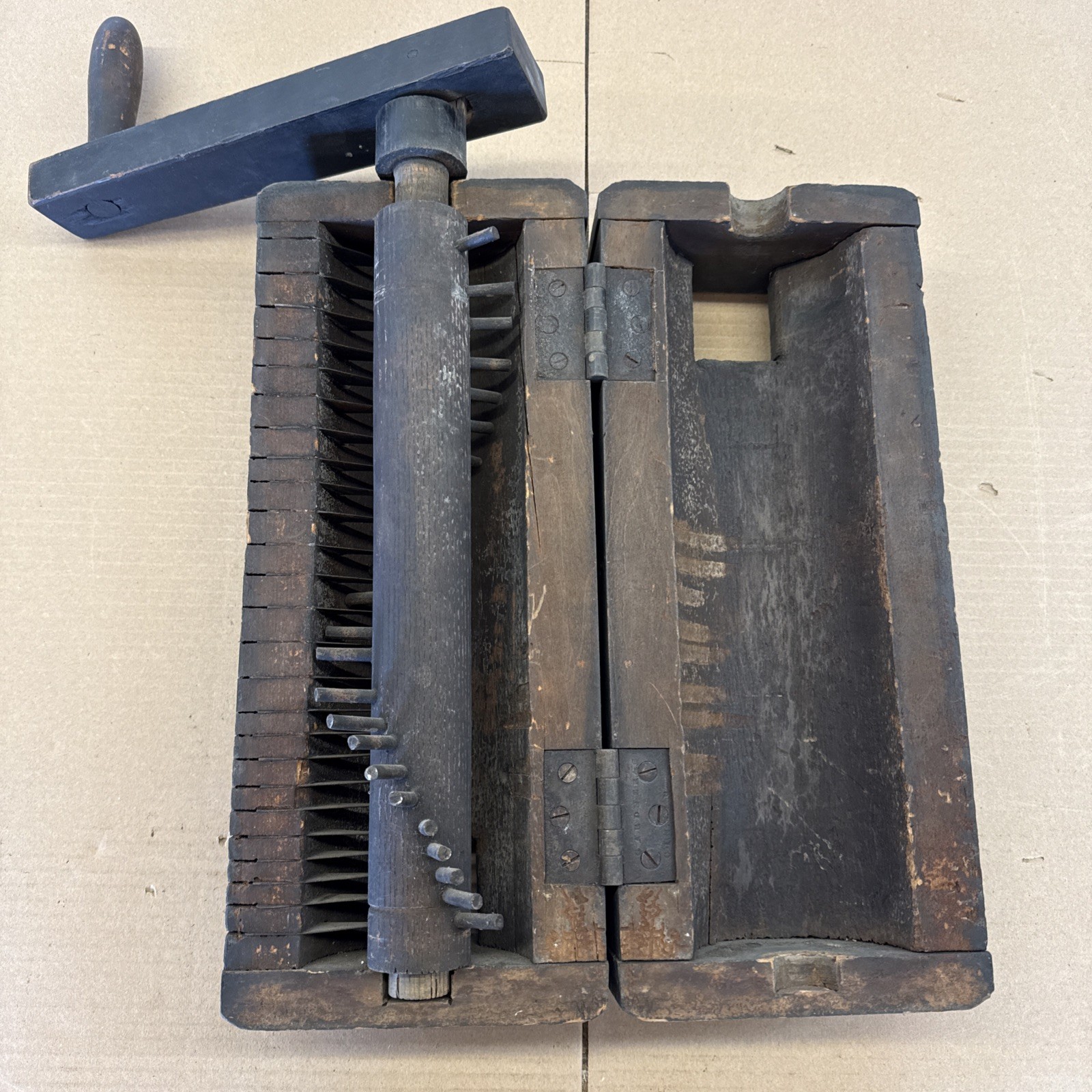 Antique Wooden Hand Flax Brake / Flax Breaking Machine ~ Turn Of 20th Century