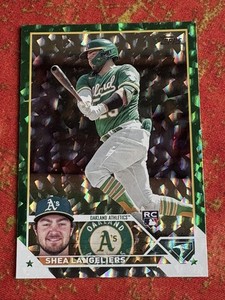 2023 Topps Shea Langeliers Green Foil /499 #127 RC Rookie Oakland Athletics