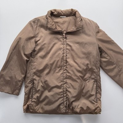 'S MAX MARA Full Zip Goose Down Insulated Puffer Jacket Womens 6 Beige Casual