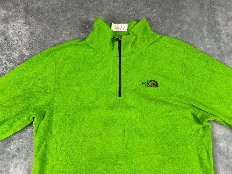 THE NORTH FACE NIÑOS SUÉTER EXTRA GRANDE VERDE JERSEY CUELLO FALSO 1/4 CREMALLERA Foto 2 de 4