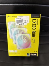 Corsair iCUE LINK LX120 RGB 120mm PWM Fans Starter Kit White , CO-9051030-WW