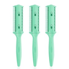 Haircut Razor Comb, 3 Pack - Double Sided Razor Hair Styling Scissors Comb, S...