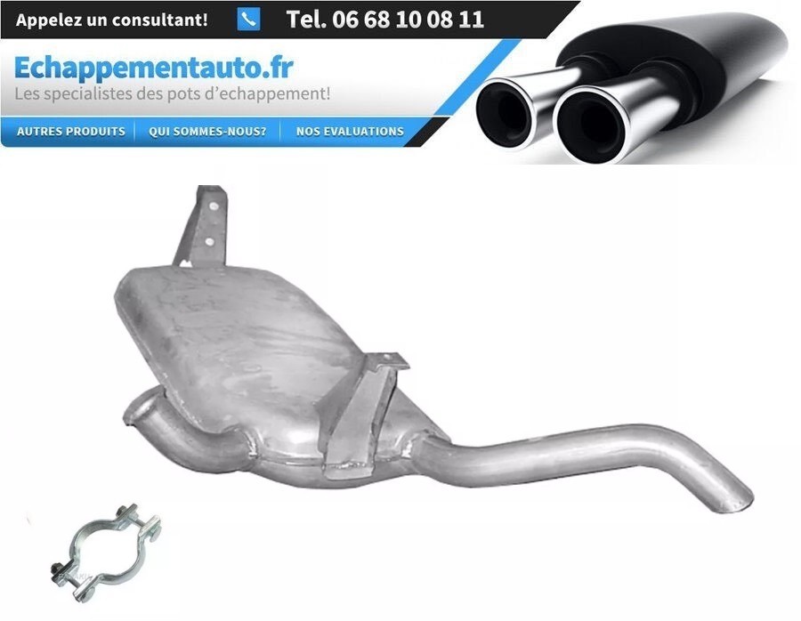 Silencieux arrière Renault Laguna II 1.6 et 1.9 dCi référence OES 8200256279