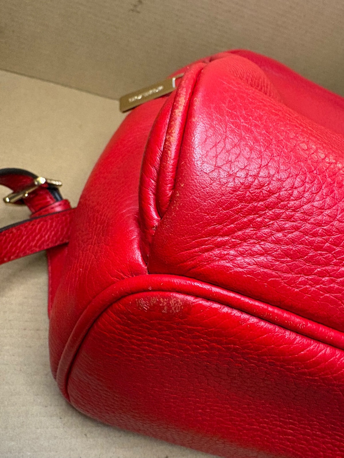 Michael Kors Abbey Medium Back Pack Bright Red! - image 7