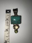 Sterling 925 Turquoise Citrine Peridot Artisan Pendant – Gem Show Jewelry — photo 2