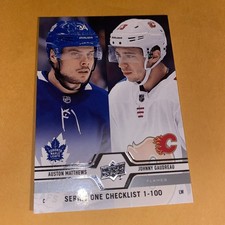 2019-20 Upper Deck Series 1 Checklist Auston Matthews Johnny Gaudreau 199 