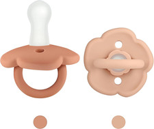 Baby Dummy, Pack of 2 Dummies, Bpa-Free Silicone Soothers, Baby Pacifier with La