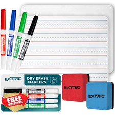 Small White Board for Kids 2 PK, Double Sided Dry Erase Lapboard