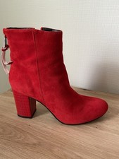 SPM Schuhe Stiefel Stiefelette Rot Gr. 40 Croco 