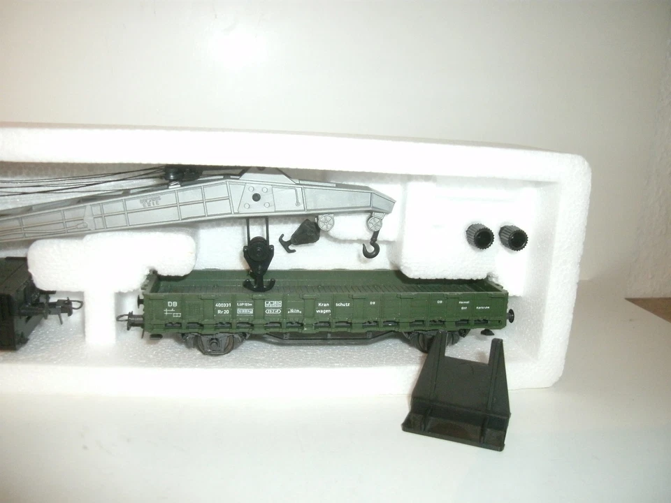 Roco H0 44316A sechsa.Kranwagen mit Schutzwagen, grün, Topzustand, OVP - Bild 3 von 3